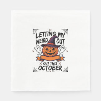 ハロウィーンのカボチャおばけTシャツ_1 スタンダードランチョンナプキン