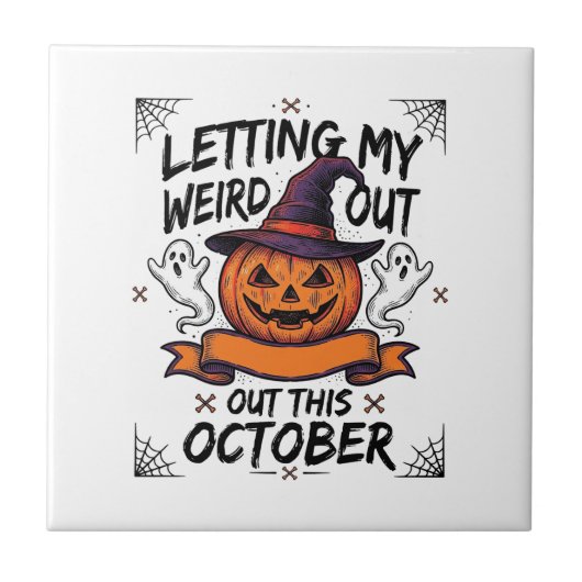 ハロウィーンのカボチャおばけTシャツ_1 タイル (正面)