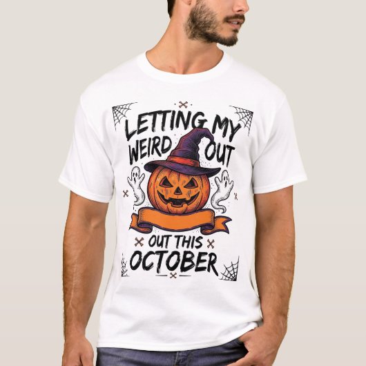 ハロウィーンのカボチャおばけTシャツ_1 Tシャツ (正面)