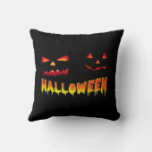 ハロウィーンのカボチャが暗闇で笑う クッション (裏面)