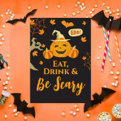ハロウィーンのカボチャでハッピーハロウィーン Eat Drink Be Scary 招待状