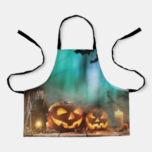 ハロウィーンのカボチャとこうもり エプロン