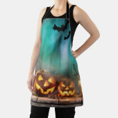 ハロウィーンのカボチャとこうもり エプロン (インサイチュ)