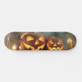 ハロウィーンのカボチャとこうもり スケートボード (横)