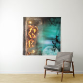 ハロウィーンのカボチャとこうもり タペストリー (インサイチュ(横))