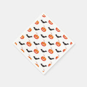 ハロウィーンのカボチャとこうもり，トリックまたは治療，ブー スタンダードカクテルナプキン (角)