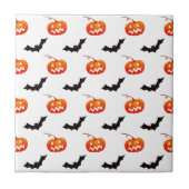 ハロウィーンのカボチャとこうもり,トリックまたは治療,ブー タイル (正面)