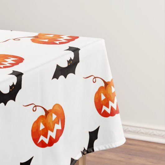 ハロウィーンのカボチャとこうもり，トリックまたは治療，ブー テーブルクロス (インサイチュ)