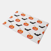 ハロウィーンのカボチャとこうもり，トリックまたは治療，ブー ドアマット (アングル)