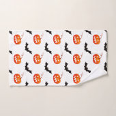 ハロウィーンのカボチャとこうもり,トリックまたは治療,ブー バスタオルセット (ハンドタオル)