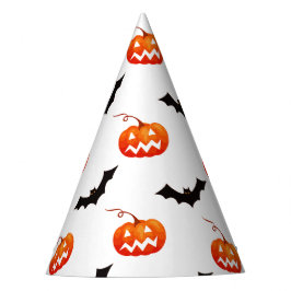 ハロウィーンのカボチャとこうもり，トリックまたは治療，ブー パーティーハット