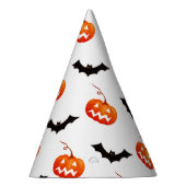 ハロウィーンのカボチャとこうもり，トリックまたは治療，ブー パーティーハット (右)