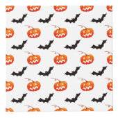 ハロウィーンのカボチャとこうもり，トリックまたは治療，ブー フォトキューブ (右)