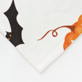 ハロウィーンのカボチャとこうもり,トリックまたは治療,ブー フリースブランケット (角)