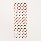 ハロウィーンのカボチャとこうもり，トリックまたは治療，ブー ヨガマット (正面)