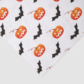 ハロウィーンのカボチャとこうもり，トリックまたは治療，ブー 薄葉紙 (詳細)