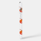 ハロウィーンのカボチャとこうもり，トリックまたは治療，ブー iPhoneケース (左側面)