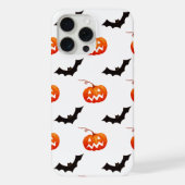 ハロウィーンのカボチャとこうもり，トリックまたは治療，ブー iPhoneケース (裏面)