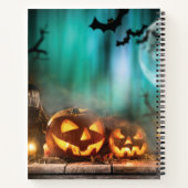 ハロウィーンのカボチャとこうもり ノートブック (裏面)