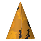 ハロウィーンのカボチャとこうもり パーティーハット (裏面)