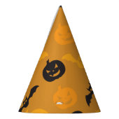 ハロウィーンのカボチャとこうもり パーティーハット (左)