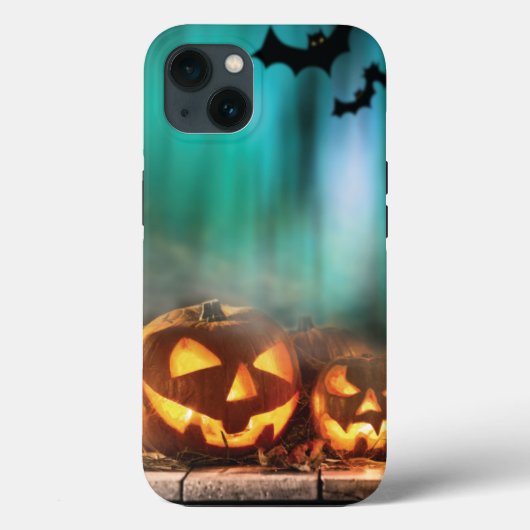 ハロウィーンのカボチャとこうもり Case-Mate iPhoneケース (裏面)