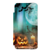 ハロウィーンのカボチャとこうもり INCIPIO iPhoneウォレットケース (フォリオ 正面)