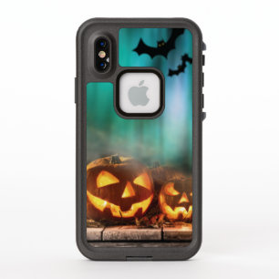 ハロウィーンのカボチャとこうもり