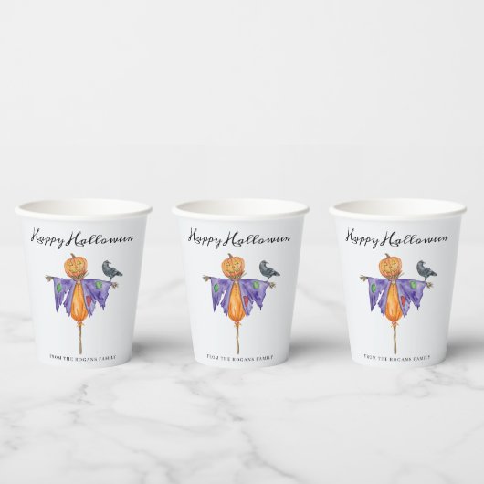 ハロウィーンのカボチャとカボチャ 紙コップ (複数)