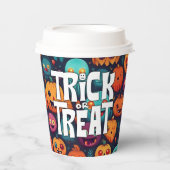 ハロウィーンのカボチャとモンスター 紙コップ (正面)