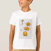 ハロウィーンのカボチャと幽霊Tシャツ Tシャツ (正面)