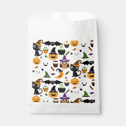 ハロウィーンのカボチャと詳細 フェイバーバッグ (正面)