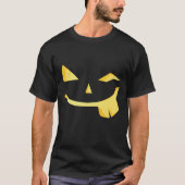 ハロウィーンのカボチャのちょうちんおもしろい顔ハロウィンシャツ Tシャツ (正面)
