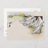 ハロウィーンのカボチャのちょうちんかかし墓地 ポストカード (正面/裏面)