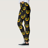 ハロウィーンのカボチャのちょうちんかぼちゃ顔勾配 レギンス (左)