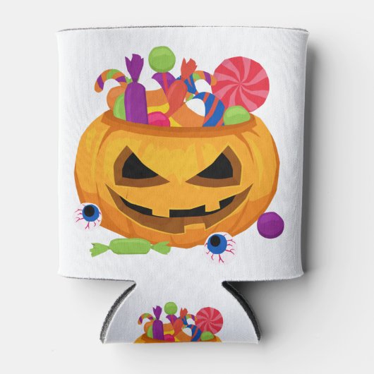 ハロウィーンのカボチャのちょうちんかぼちゃ 缶クーラー (正面)