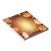 ハロウィーンのカボチャのちょうちんと幽霊 ノートパッド (アングル)