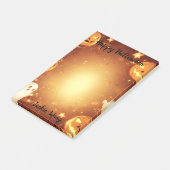 ハロウィーンのカボチャのちょうちんと幽霊 ポストイット (アングル)