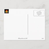 ハロウィーンのカボチャのちょうちんと彼の反射 –  シーズンポストカード (裏面)