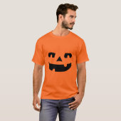 ハロウィーンのカボチャのちょうちんのカボチャ顔ハロウィン Tシャツ (正面フル)