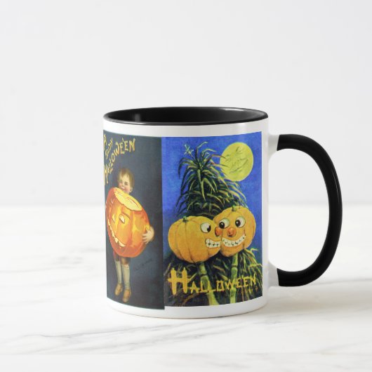 ハロウィーンのカボチャのちょうちんのマグ マグカップ (右)
