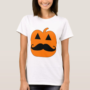 ハロウィーンのカボチャのちょうちんの髭 Tシャツ