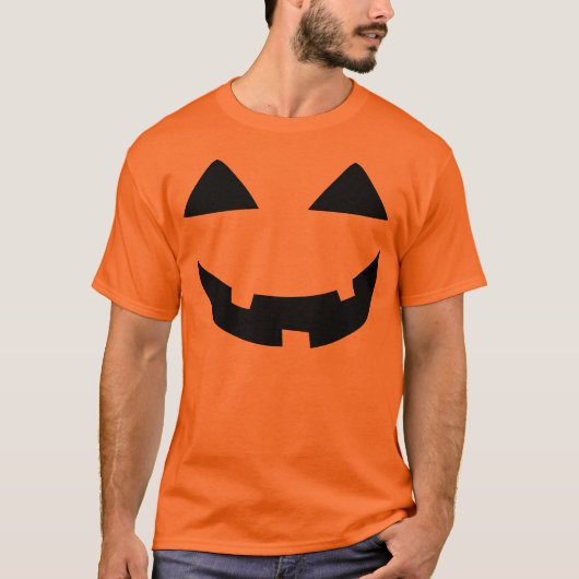 ハロウィーンのカボチャのちょうちんは直面します Tシャツ (正面)