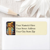 ハロウィーンのカボチャのちょうちんウィズコーン体ハロウィーン ラベル (インサイチュ)