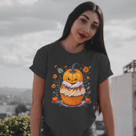 ハロウィーンのカボチャのちょうちんウォーターカラーカボチャ季節限定 Tシャツ