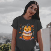 ハロウィーンのカボチャのちょうちんウォーターカラーカボチャ季節限定 Tシャツ
