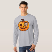 ハロウィーンのカボチャのちょうちんカスタムフォトカボチャ Tシャツ (正面フル)