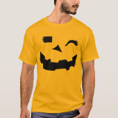 ハロウィーンのカボチャのちょうちんカボチャ顔オレンジハロウィーン Tシャツ (正面)