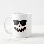 ハロウィーンのカボチャのちょうちんカボチャ顔ハローンコスチュームサンgl コーヒーマグカップ (左)
