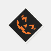 ハロウィーンのカボチャのちょうちんガーリーハロウィーン スタンダードカクテルナプキン (角)